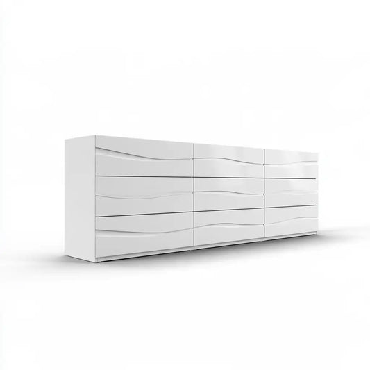Cassettiera dal design essenziale, bianco, per la casa