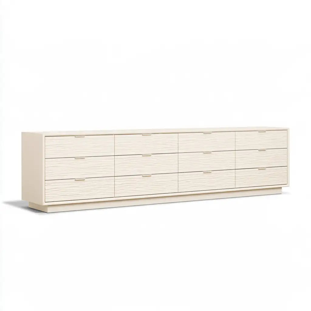 Cassettiera dal profilo contemporaneo, bianco, per la casa